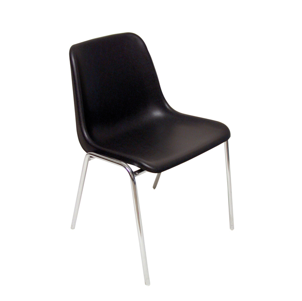 SEDIA ATTESA ESSE - SENZA BRACCIOLI - ACCIAIO-PPL - NERO - UNISIT 58067