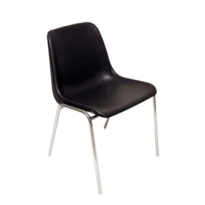 SEDIA ATTESA ESSE - SENZA BRACCIOLI - ACCIAIO-PPL - NERO - UNISIT 58067