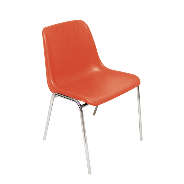SEDIA ATTESA ESSE - SENZA BRACCIOLI - ACCIAIO/PPL - ROSSO - UNISIT 85068