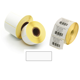 ETICHETTE PER TRASFERIMENTO TERMICO DIRETTO - 40X12 MM - 2 PISTE - PRINTEX - ROTOLO DA 5000 PEZZI 87072
