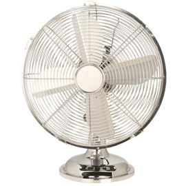 VENTILATORE CROMO DA TAVOLO - PALA DIAMETRO 30 CM - 38 W - METALLO CROMATO - CFG 76620