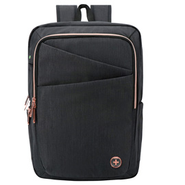 ZAINO PORTA NOTEBOOK 15,6'' KATY ROSE NERO C/ZIP ROSE GOLD SWISS 100090