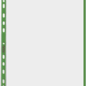 10 BUSTE FORATE 21x29.7cm C-BANDA COLORE VERDE 01-0165 56635