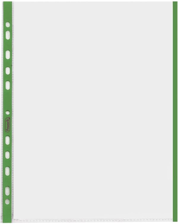 10 BUSTE FORATE 21x29.7cm C-BANDA COLORE VERDE 01-0165 56635