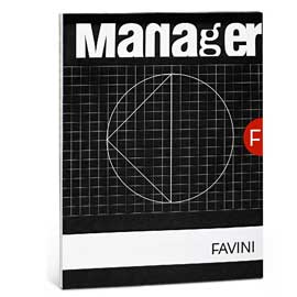 BLOCCO NOTES MANAGER COLLATO 10MM QUADRI A4 90FG. FAVINI 32641