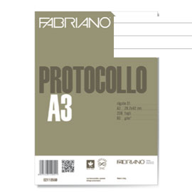 CARTA PROTOCOLLO 60GR. RIGHE FABRIANO 58724