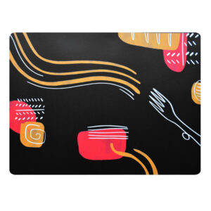 TOVAGLIETTA AMERICANA LINEA SPAGHETTI - 41X31 CM - NERO - STILCASA 91131