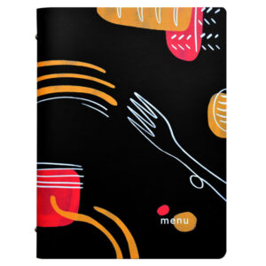 PORTAMENU' LINEA SPAGHETTI -  A4 - 24,6X31,6 CM - NERO - STILCASA 91135