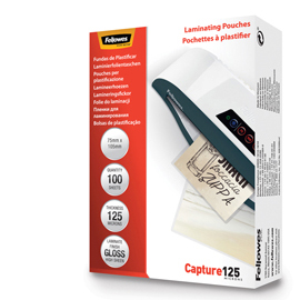 POUCHES A6 CAPTURE 125 MCR 100PZ. FELLOWES 77613