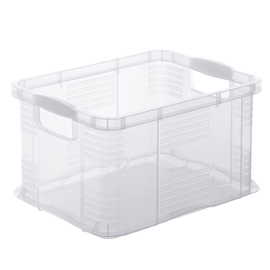 CONTENITORE PORTAOGGETTI - 39X29X21,5 CM - A4 - 17,5 L - PPL - TRASPARENTE - ROTHO 79669