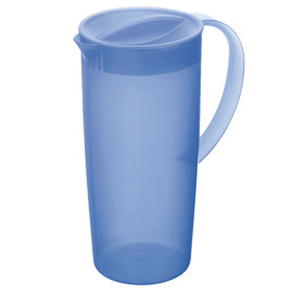 CARAFFA CON COPERCHIO - 16X10,5X22,5 CM - PPL - 1,2 L - BLU - ROTHO 61253