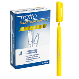 PENNARELLO EVIDENZIATORE TRATTO FLUO HIGHLIGHTER  GIALLO FILA 37108