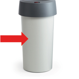 CONTENITORE MODO ROUND - DIAMETRO 38 CM - ALTEZZA 73 CM - PLASTICA ROBUSTA - 50 L - GRIGIO - ROTHO 79731