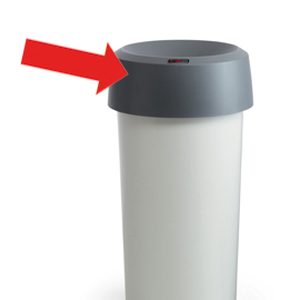 COPERCHIO PER CONTENITORE MODO ROUND - CON FERMASACCO - 38X15 CM - ANELLO GRIGIO - ROTHO 79732