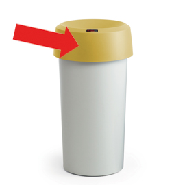 COPERCHIO PER CONTENITORE MODO ROUND - CON FERMASACCO - 38X15 CM - ANELLO GIALLO - ROTHO 79734