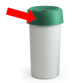 COPERCHIO PER CONTENITORE MODO ROUND - CON FERMASACCO - 38X15 CM - ANELLO VERDE - ROTHO 79935