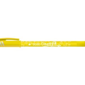 PENNA TRATTO CANCELLIK GIALLO + GOMMA FILA