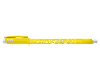 PENNA TRATTO CANCELLIK GIALLO + GOMMA FILA
