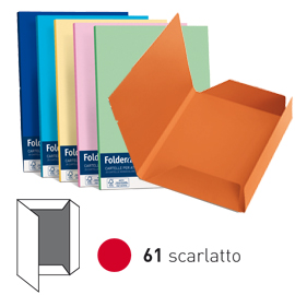 CARTELLA C-LEMBI ROSSO SCARLATTO 24,5X34,5 200g FAVINI 25 Pz. 32663