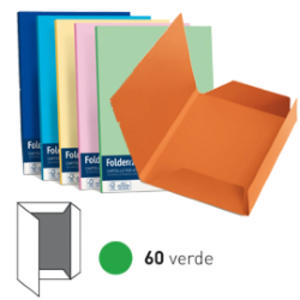 CARTELLA C-LEMBI VERDE 24,5X34,5 200g FAVINI 25 Pz. 32666