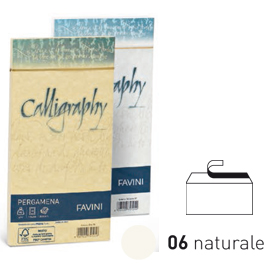 CALLIGRAPHY  BUSTA  11X22 PERGAMENA NAT.06 90GR 53627