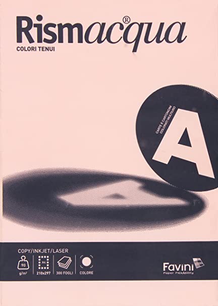 CARTA RISMACQUA A3 GR. 90 10 ROSA 300FG. FAVINI