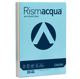 CARTA RISMACQUA A4 GR.90 PROMO 5COLORI ASS.TI 300FG. FAVINI 32715