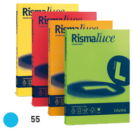 CARTA RISMALUCE A4 GR.200 55 AZZURRO 125 Fg. FAVINI 32774