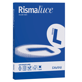 CARTA RISMALUCE A4 GR.200 62 BLU PRUSSIA 125 Fg. FAVINI 61297