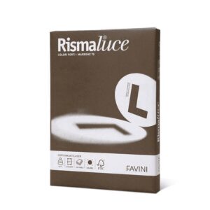 CARTA RISMALUCE A4 GR.200 MARRONE 125 Fg. FAVINI