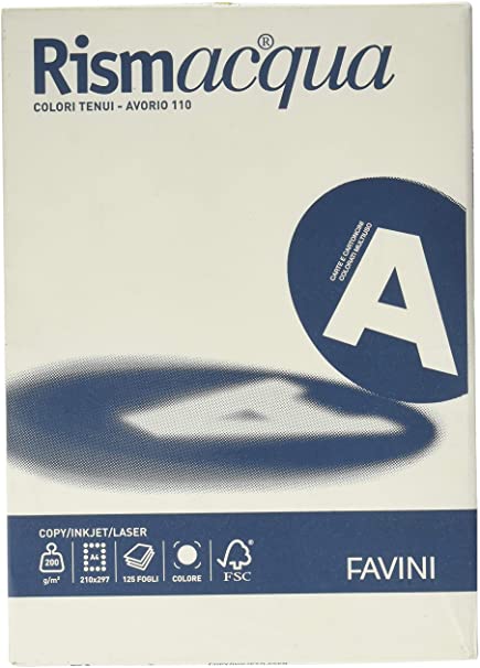 CARTA RISMACQUA A3 GR.200 110 AVORIO 125 Fg. FAVINI