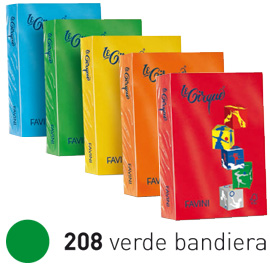 CARTA LE CIRQUE A4 Gr. 80 500FG. 208  VERDE BANDIERA 32882