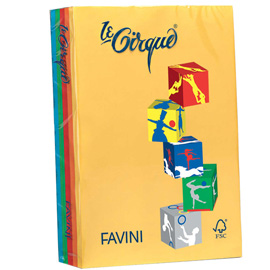 CARTA LE CIRQUE A71X514 A4 Gr. 80 500FG. 5 Colori forti assortiti Favini 47421