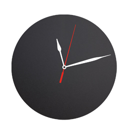 LAVAGNA DA PARETE SILHOUETTE - DIAMETRO 29 CM - FORMA OROLOGIO - NERO - SECURIT 80240