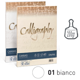 CALIGRAPHY CANVAS  BIANCO 200GR 50FG FAVINI 61555