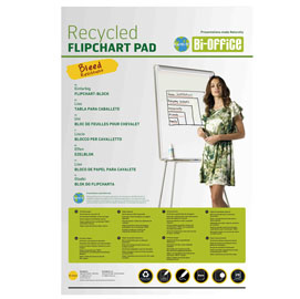 BLOCCHI PER LAVAGNA EARTH - 65X98 CM - 20 FG - BIANCO - BI-OFFICE 86890