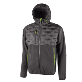 GIACCA IBRIDA SPOCK- IDROREPELLENTE - TAGLIA XL - GRIGIO/VERDE - U-POWER 94226