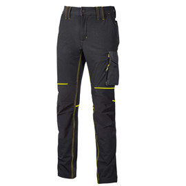 PANTALONE DA DONNA WORLD - TAGLIA L - GRIGIO/GIALLO - U-POWER 98056