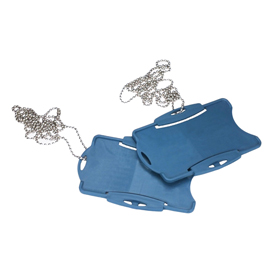 PORTABADGE DETECTABILE - CON CATENELLA - BLU - LINEA FLESH 97768