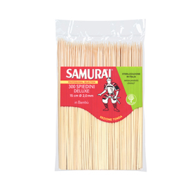 SPIEDI DELUX - IN BAMBU' - 15 CM - SAMURAI PARTY - CONF. 300 PEZZI 94957
