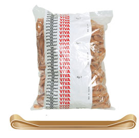 ELASTICI FETTUCCIA PARA - D 10 CM X 8 MM - CAUCCIU' - VIVA - SACCO DA 1 KG 34181