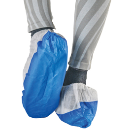 SOVRASCARPE MONOUSO DUAL BARRIER - ANTISCIVOLO - TAGLIA UNICA - PLP - BIANCO/BLU - WORKER - CONF. 50 PEZZI 101565