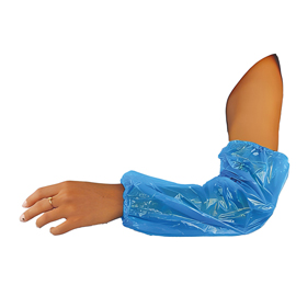 COPRIMANICHE MONOUSO - 40 CM - LDPE - AZZURRO - WORKER - CONF. 100 PEZZI 101564