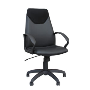 POLTRONA DIREZIONALE GURU - CON RUOTE E BRACCIOLI - NERO - UNISIT 76649