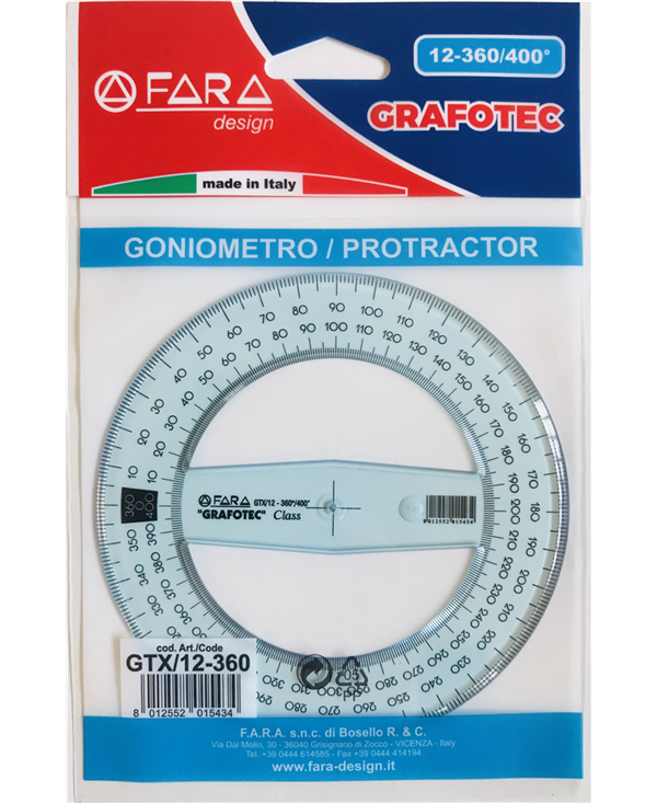 GONIOMETRO GRAFOTEC 12CM. 360°