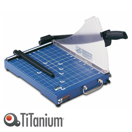 TAGLIERINA A LEVA 3023 - A4 - 385X405X410 MM - 310 MM (A4) - CAPACITA' TAGLIO 20 FG - CON BLOCCA LAMA - BLU - TITANIUM 61896