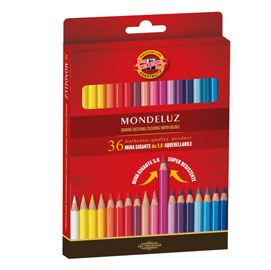 STUDIO ACQUARELLO - MINA D 3,80MM - COLORI ASSORTITI - KOH-I-NOOR - ASTUCCIO 36 PASTELLLI COLORATI 49971