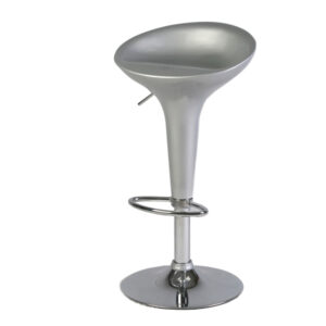 SGABELLO BAR - IN ABS E ACCIAIO - H 55 - 78 CM - GRIGIO - SERENA GROUP 88348