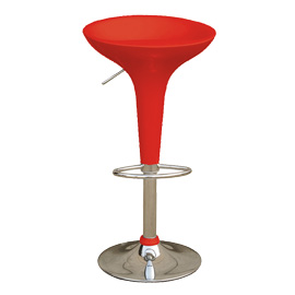 SGABELLO BAR - ABS-ACCIAIO CROMATO - 35X45X55-78 CM - ROSSO - SERENA GROUP 71210