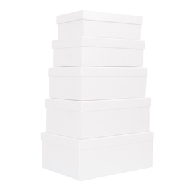 SET SCATOLE REGALO - DIMENSIONI ASSORTITE - FANTASIA PEARL - CONF. 5 PEZZI 100142